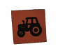 Preview: Label - TRAKTOR - ca. 3cm x 3cm - Kunstleder ++ Farbauswahl ++