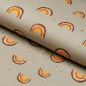 Preview: Baumwoll Jersey - Aquarell Regenbogen auf BEIGE