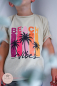 Preview: Bügelbild - " Beach Vibes Palmen " #Pink/gelb