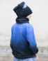 Preview: Panel Grunge Verlauf - #dunkelgrau/royal - Bio French Terry
