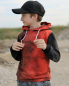 Preview: DENIM  - #dunkelgrau/rot - Bio French Terry