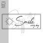 Preview: Patch / Aufnäher  - Smile every day (Sonne) - Größe wählbar -