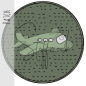 Preview: Patch / Aufnäher  - Flugzeug - Armygrün
