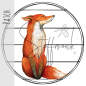 Preview: Patch / Aufnäher  - Fuchs - Stripes white
