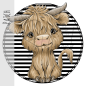 Preview: Patch / Aufnäher  - Streifen schwarz weiß - Kuh