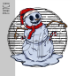 Preview: Patch / Aufnäher  - Schneemann - Streifen
