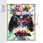 Preview: Patch / Aufnäher  - EAT SLEEP GAME REPEAT - BUNT - Hochkant