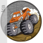 Preview: Patch / Aufnäher  - Monstertruck Hörner - Orange