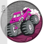 Preview: Patch / Aufnäher  - Monstertruck Hörner - Pink