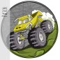 Preview: Patch / Aufnäher  - Monstertruck Hörner - Gelb
