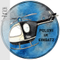 Preview: Patch / Aufnäher  - "Polizei Hubschrauber" - blau