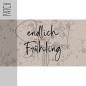 Preview: Patch / Aufnäher  - "endlich Frühling" beige