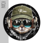 Preview: Patch / Aufnäher  - "Cool Cat" - Hintergrund schwarz