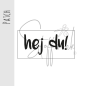 Preview: Patch / Aufnäher  - "hej du!" weiß