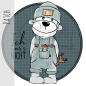 Preview: Patch / Aufnäher  - "Ich war´s nicht" - Karo dunkles Petrol - XaXelu Design