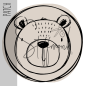 Preview: Patch / Aufnäher  - "Bär" - Button Creme