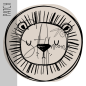 Preview: Patch / Aufnäher  - "Löwe" - Button Creme