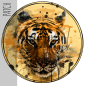 Preview: Patch / Aufnäher  - Tiger gelb