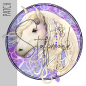 Preview: Patch / Aufnäher  - Pferd Lila Töne
