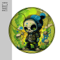 Preview: Patch / Aufnäher  - Garffiti Skull Boy - Grün