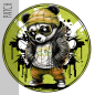 Preview: Patch / Aufnäher  - Panda Fred - Grün