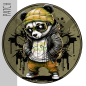 Preview: Patch / Aufnäher  - Panda Fred - Olive