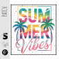 Preview: Patch / Aufnäher  - " Summer Vibes " - #rainbow - Rechteck