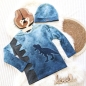 Preview: Ep - EINZEL Panel - DINO  " DUNKELBLAU " - Bio Jersey