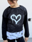 Preview: Bügelbild -  " XOXO Herz " #weiss