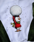 Preview: Bügelbild -  " Pinguin mit Schneeball "