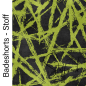 Preview: BADEHOSENSTOFF - (gewebt, nicht elastisch) - " Strokes - Schwarz/Lime "