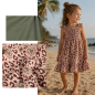 Preview: Musselin Double Gauze - Leo mit Herzen in oliv