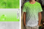 Preview: Pixel #hellgrau/grün - Bio JERSEY