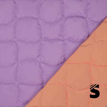 Doubleside Stepper Steppstoff - Lila/Peach