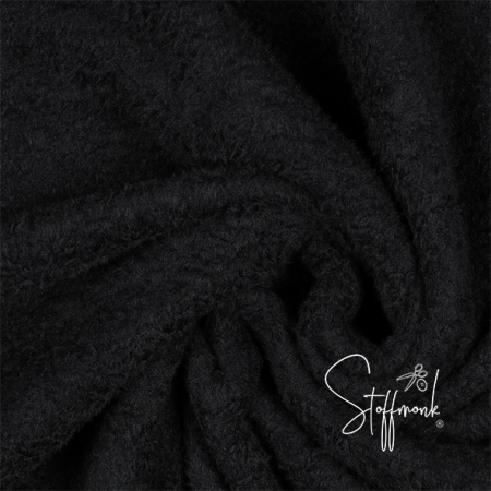 Kuschel Fleece - beidseitig - Schwarz