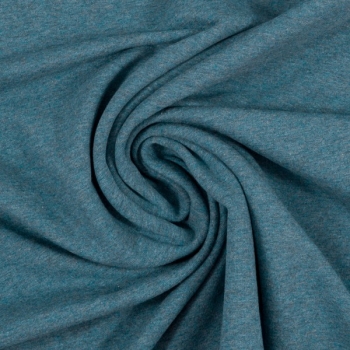 Swafing Maike melange - Sommersweat French Terry - Petrol meliert