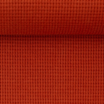 Waffelstrick Jersey - Terracotta Rot