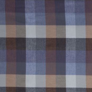 Flanell Baumwollflanell Maverick - Karo Blautöne