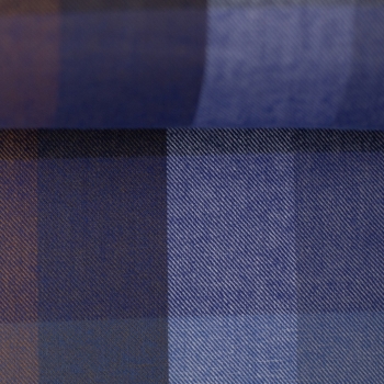 Flanell Baumwollflanell Maverick - Karo Blautöne