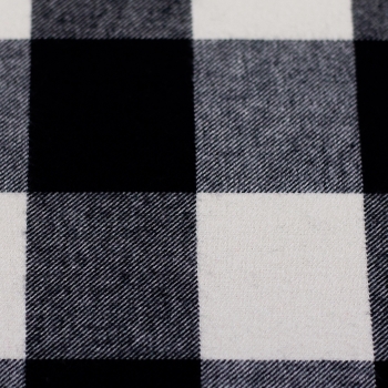 Flanell Baumwollflanell Maverick - Schwarz/Weiss