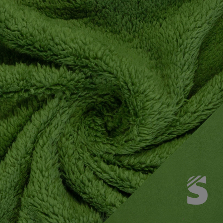 Doubleface Plüsch/Fleece - Moosgrün