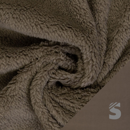 Doubleface Plüsch/Fleece - Schlamm