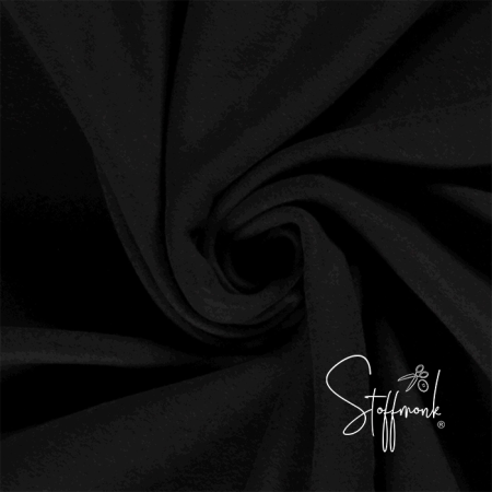 Baumwollfleece - 100% Baumwolle - Schwarz