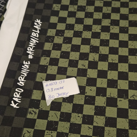 #1609-07  -  0,8 Meter Karogrunge #army - Bio Jersey