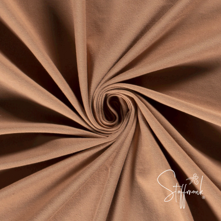 Baumwoll Jersey UNI - Pfirsichbraun