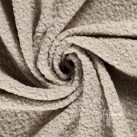 BOUCLÉ STOFF - Beige Uni