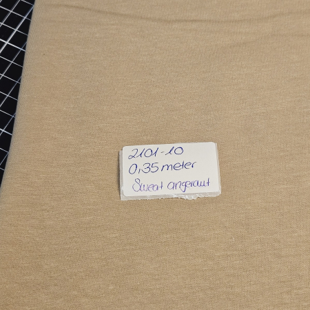 2101-10  -  0,35 Meter  Sweat angeraut #beige