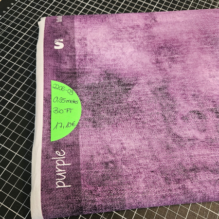 2206-09 - 0,95 Meter Denim #purple - Bio French Terry