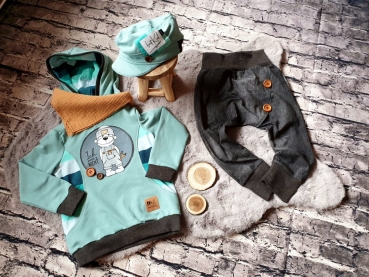 Patch / Aufnäher  - "Ich war´s nicht" - Karo dunkles Petrol - XaXelu Design