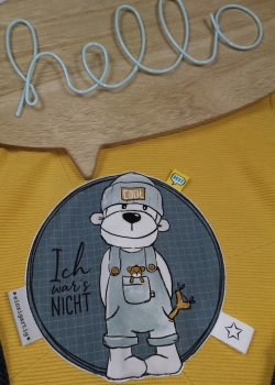 Patch / Aufnäher  - "Ich war´s nicht" - Karo dunkles Petrol - XaXelu Design